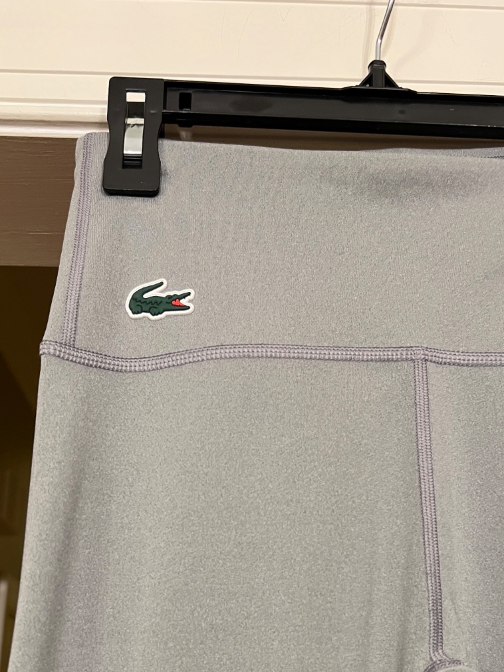 NWOT Women's Lacoste Sport Sculpting Tight Fit Leggings Gray Size SMALL - Picture 4 of 8